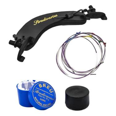 Imagem de Kit Violino Encordoamento Mauro Calixto Com Espaleira E Breu