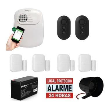 Imagem de Kit Alarme Intelbras ANM 24 NET com 4 Sensores Magnéticos Sem Fio e Ac