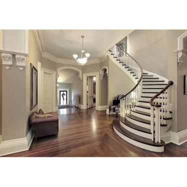 Imagem de Yeele 3 x 2,4 m escadas de apartamento moderno sala de estar interior sofá escada teto lâmpada fotografia fundo para reuniões, gravação de vídeo, móveis, decoração de casamento, aniversário, adereços