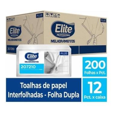 Imagem de Caixa 12 Unidades Papel Toalha Interfolhado Folha Dupla Plus 200 Folha