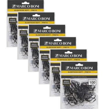 Imagem de Combo 6 un de elastico soft para cabelo com 100 elastico cada preto - 