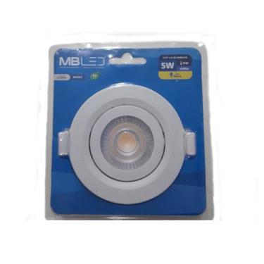 Imagem de 2 Spots Luminária Redondo Led 5w Branco Morno 3000K MBLED