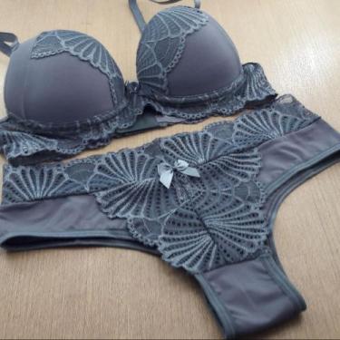 Imagem de Conjunto de lingerie com bojo poliamida calcinha reforçada - Conjunto 