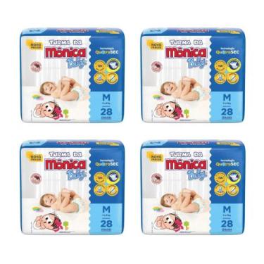 Imagem de Kit Fralda Descartável Turma da Mônica Baby Jumbo  - Tam M - 112 Frald