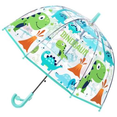 Imagem de Guarda-chuva RONIARE Kids Clear Bubble para chuva e dinossauro à prova