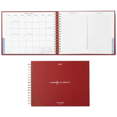 Imagem de kate spade new york Agenda média horizontal diária 2026 janeiro a dezembro de 2026, capa dura semanal e mensal com adesivos (principalmente no prazo)