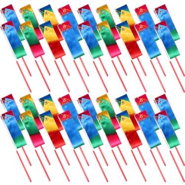 Imagem de ZJRDYYK Pacote com 36 fitas de dança de 2 metros/199,9 cm (2 m) varinhas de streamer para crianças, fitas de ginástica rítmica, fitas de arco-íris para crianças, meninas, adultos, treinamento