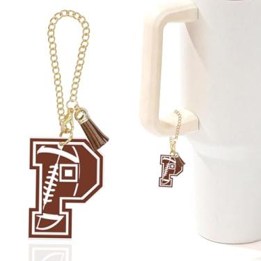 Imagem de Berloques com letra A-Z para garrafa de água Stanley Copo de 1,134 g, acessórios personalizados para copos Stanley, Football, Acrílico