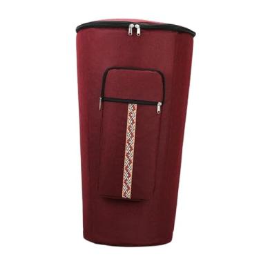 Imagem de MERIGLARE Bolsa para tambor de djembe, bolsa para transporte de tambor africano, mochila à prova d'água, proteção confiável com acolchoamento interno, alças, for 8 Inch
