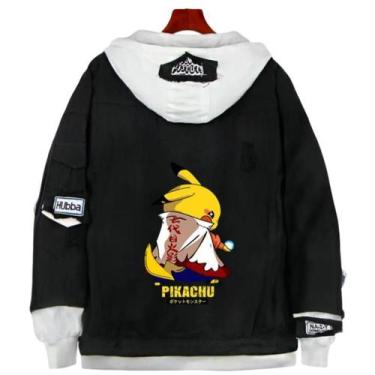 Imagem de Jaqueta jeans SANMU Pattern 7th Naruto Pikachu para homens