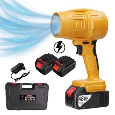 Imagem de Soprador Secador turbo portátil usb recarregável 2 baterias Bivolt for