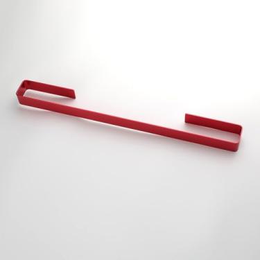 Imagem de Suporte de toalhas de alumínio, barra de toalha preta, cabide de toalhas sem perfuração, fita 3M, acessórios de banheiro, prateleira de toalhas estilo anodizado, 550 mm, preto, como mostrado