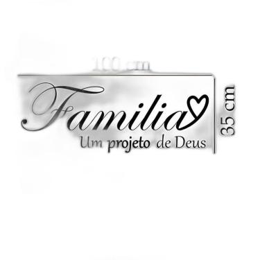 Imagem de Adesivo De Parede Frase Família É Um Projeto De Deus
