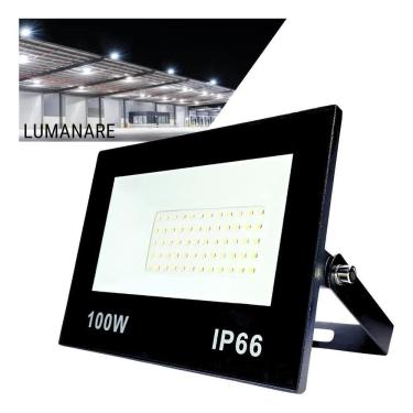 Imagem de 2X Refletor Led Holofote 100W Luz Branco-Frio 6500K Resisten