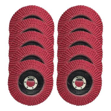 Imagem de 2X Disco Flap Óxido De Alumínio 4.1/2 Pol. Grão 80 Cx. 10 Pe