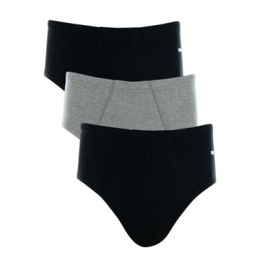 Imagem de Kit/3 Cueca Slip Mash 010.20 Masculina Basica Algodão T. P/GG, P, Pt02