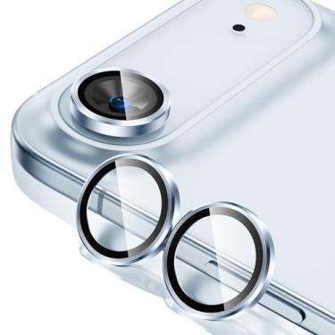 Imagem de Tensea Protetor de tela para câmera de iPhone, vidro temperado 9H, transparente, anel individual de metal para iPhone 6,6 polegadas