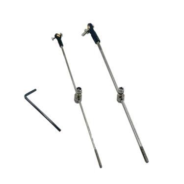 Imagem de 2PCS RC Boat Push Rod Kit Plastic Tie Rod Ends Ball Joint with Pushrod and Pushrod Connector Linkage Stopper for RC Boat Ship Airplane DIY Model Toy Parts (M2/M3 Rod End,M2/M3x150mm Pushrod)