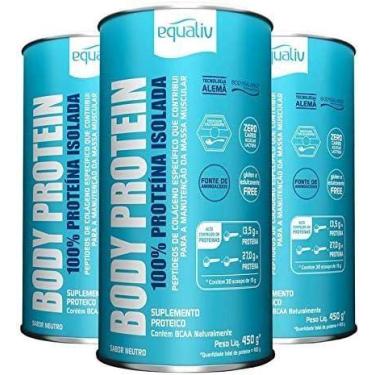 Imagem de Kit 3x Body Protein Equaliv 450g Neutro. Sabor Neutro