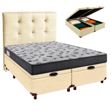 Imagem de Kit Cama Box Bau + Cabeceira + Colchão Casal D33 - Iso100 - Ortobom