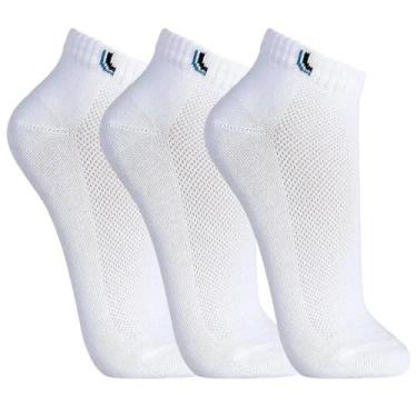 Imagem de Meia Adulto Lupo AU Walk Kit 3 Pares Cano Curto Branca - 3225-089, 33/