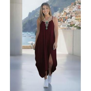 Imagem de vestido transpassado - neide moda, Vinho, M 40-42