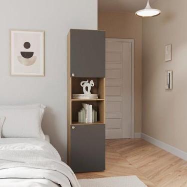 Imagem de Módulo 45x180 2 Portas 1 Kit Prateleira Frame CabeCasa MadeiraOriginal