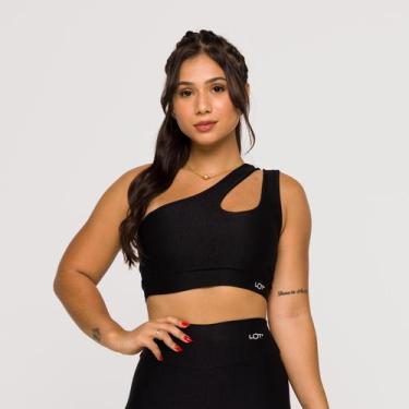 Imagem de Top Academia Fitness Feminino Poliamida Ombro Só Treinos - LOT FITNESS