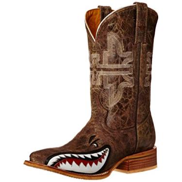 Imagem de Tin Haul Tênis masculino Gnarly Shark, Marrom Crackle, 42