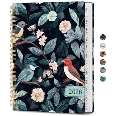 Imagem de Agenda 2026 – Agenda semanal e mensal, janeiro de 2026 a dezembro de 2026, agenda de calendário 2026 com encadernação em espiral, bolso interno, perfeito para material escolar de escritório em casa