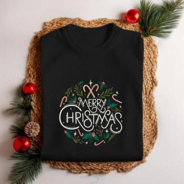 Imagem de Camiseta Unissex Natal Merry Christmas Festa Natal Personalizada Estam