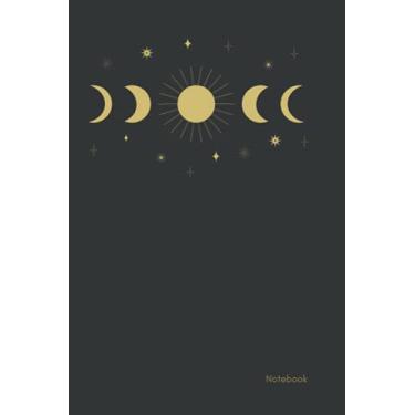 Imagem de Notebook - Moon Phases: A4, Lined Notebook, Planner, Diary, Sketchbook, Writing, Gift, Magic, Psychic, Spirituality, Wiccan, Oracle, Astrology
