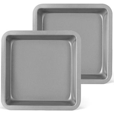 Imagem de Assadeira para bolos HONGBAKE Quadrada Antiaderente 20x20cm 2 peças