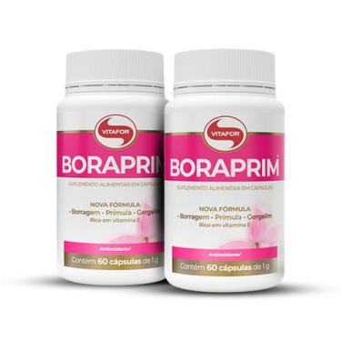 Imagem de Kit 2x Boraprim Óleos Vegetais 60 Cápsulas Vitafor