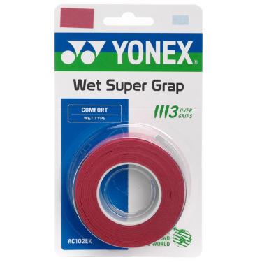 Imagem de Overgrip Yonex Super Grap Vermelho com 3 Unidades