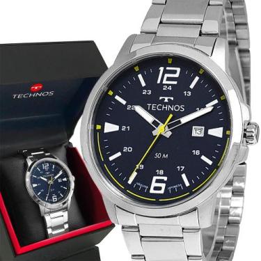 Imagem de Relógio Technos Masculino Prata Original Analógico Garantia