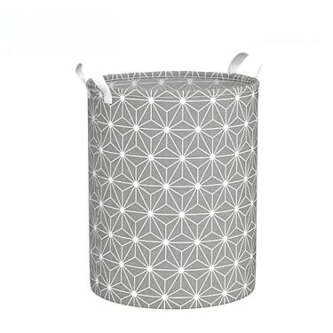 Imagem de Cesto Organizador Multiuso Dobrável–Impermeável, Compacto e Resistente – Ideal para Roupa Suja, (Estrela de Davi)