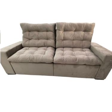 Imagem de Sofá Voluto Molas Ensacadas Retrátil Reclinável Kappesberg Prata