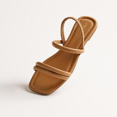 Imagem de Rasteira Sandalia Rasteirinha Calce Fácil - sem marca, Nude, 36