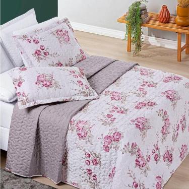 Imagem de Cobre Leito Solteiro Dupla Face Avere 200 Fios Estampado 2 Peças Cor Lilac