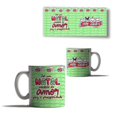 Imagem de Caneca Porcelana Natal Repleto de Amor Paz e Prosperidade - Enjoy Shop