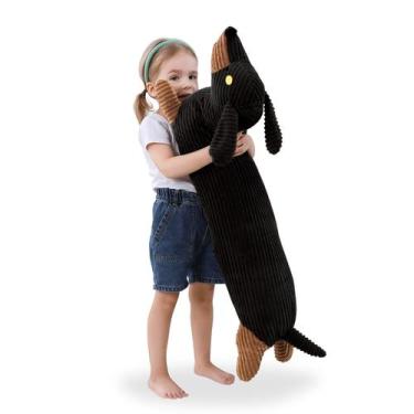 Imagem de Cachorro de pelúcia Dachshund 36 pol/90 cm - preto - Fanunny