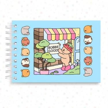Imagem de Livro De Colorir Bobbie Goods Capa Dura - Azul Diversos Desenhos Tikto