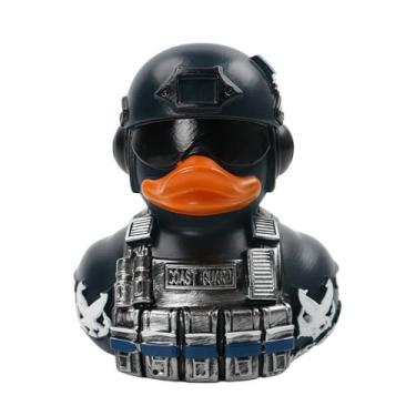 Imagem de Military Duck Collectible Figurine - Cute Resin Cartoon Decoration for Office Desk Shelf Display