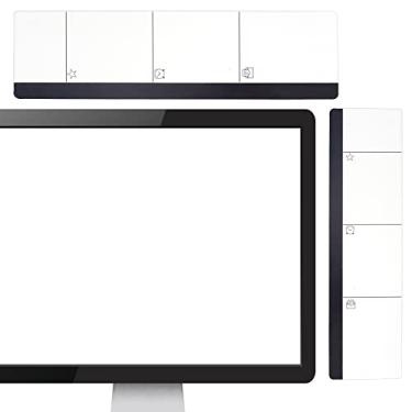 Imagem de 2 peças de quadro de notas transparente para monitor de computador, painel lateral, mensagem acrílica, suporte de notas adesivas, bloco de notas para armários, mesa, escritório, casa, suprimentos de