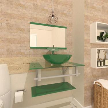 Imagem de Gabinete de Vidro 60cm para Banheiro Cuba Redonda - Estônia - EKASA, V