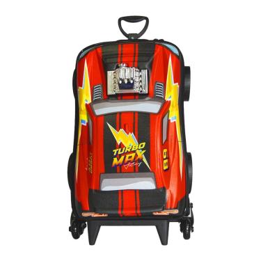 Imagem de Mochila Escolar Rodas Triplas Turbo Max Ray 3d Meninos
