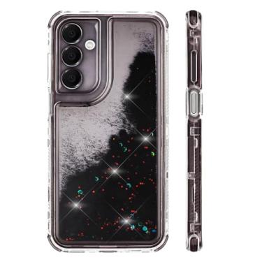 Imagem de Capa de telefone projetada para Galaxy A16 5G com glitter líquido, proteção de nível militar 3 em 1 e design de areia movediça brilhante, transparente antiamarelamento brilhante Samsung Galaxy A16 5G