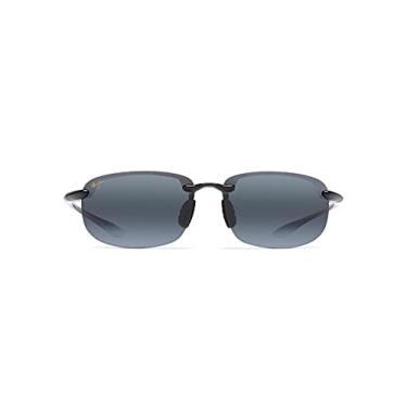 Imagem de Maui Jim Ho'okipa w/Patented PolarizedPlus2 Lenses Polarized Sport Sunglasses, Gloss Black/Neutral Grey Polarized, Medium