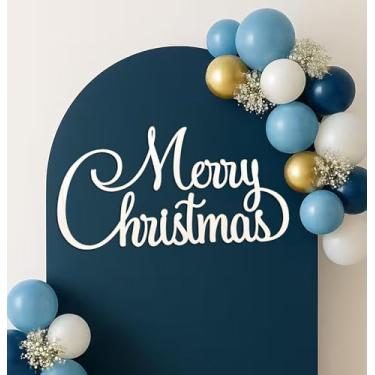 Imagem de Placa de Feliz Natal para pano de fundo, faixa de Natal engraçada de madeira para festa de Natal, placa de Natal sozinha em casa, escritório, decoração de festa